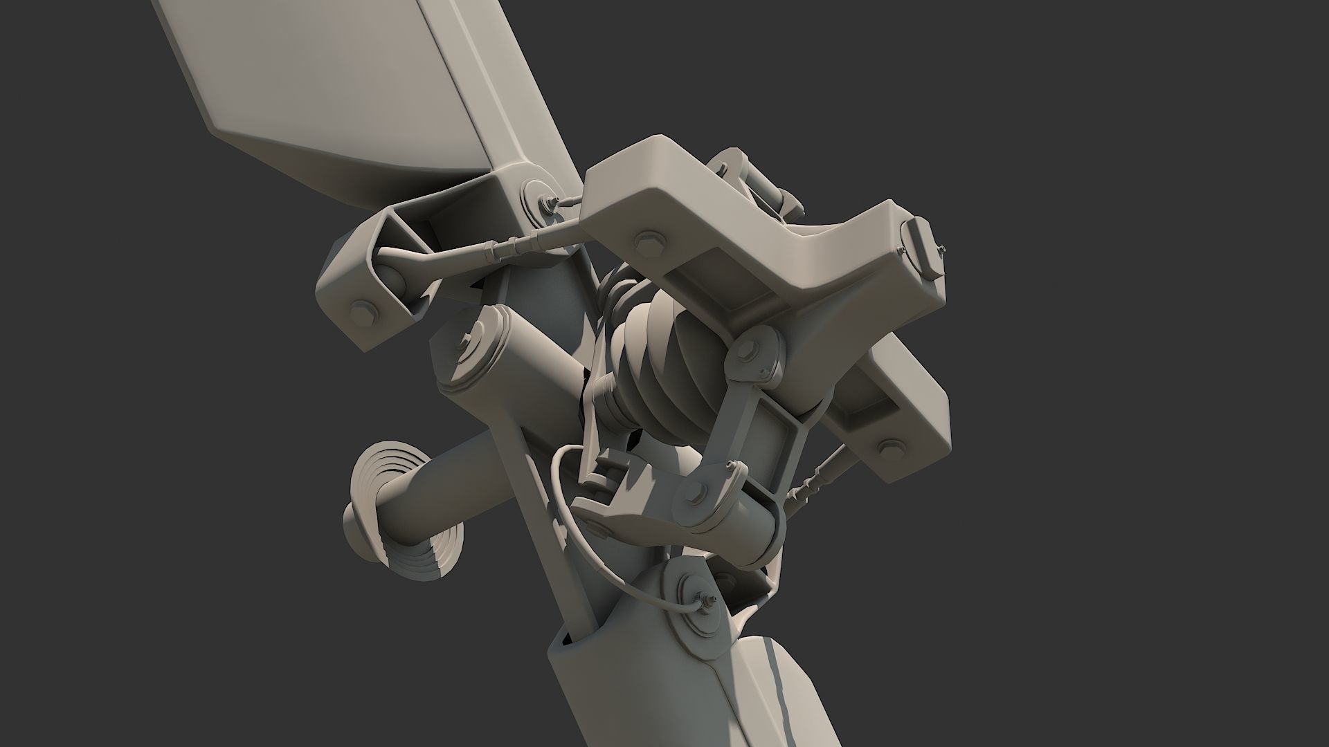 Tail Rotor T 129 Atak Helicopter 3D model 3D model_4