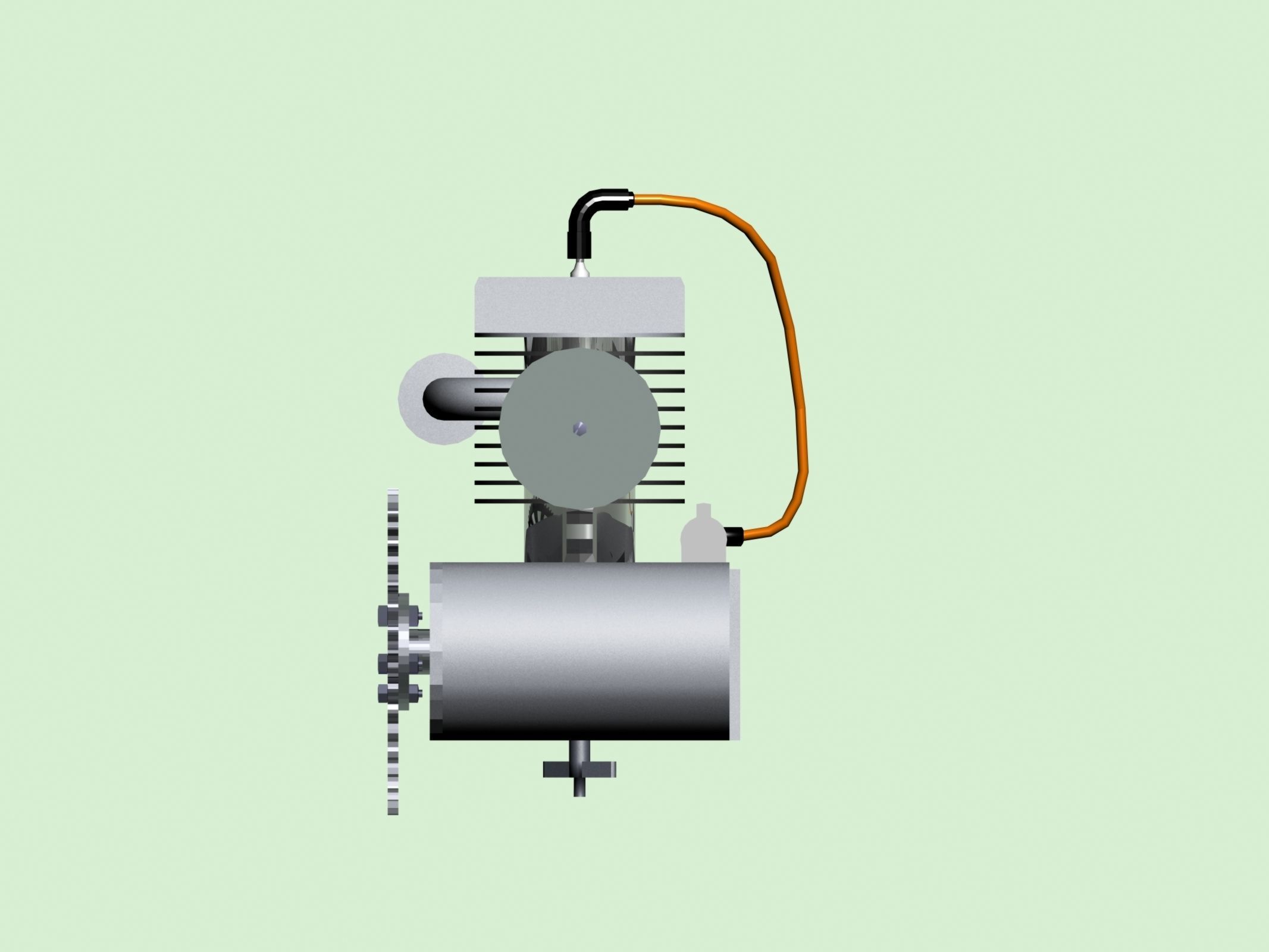 bicycle engine 3D model_5