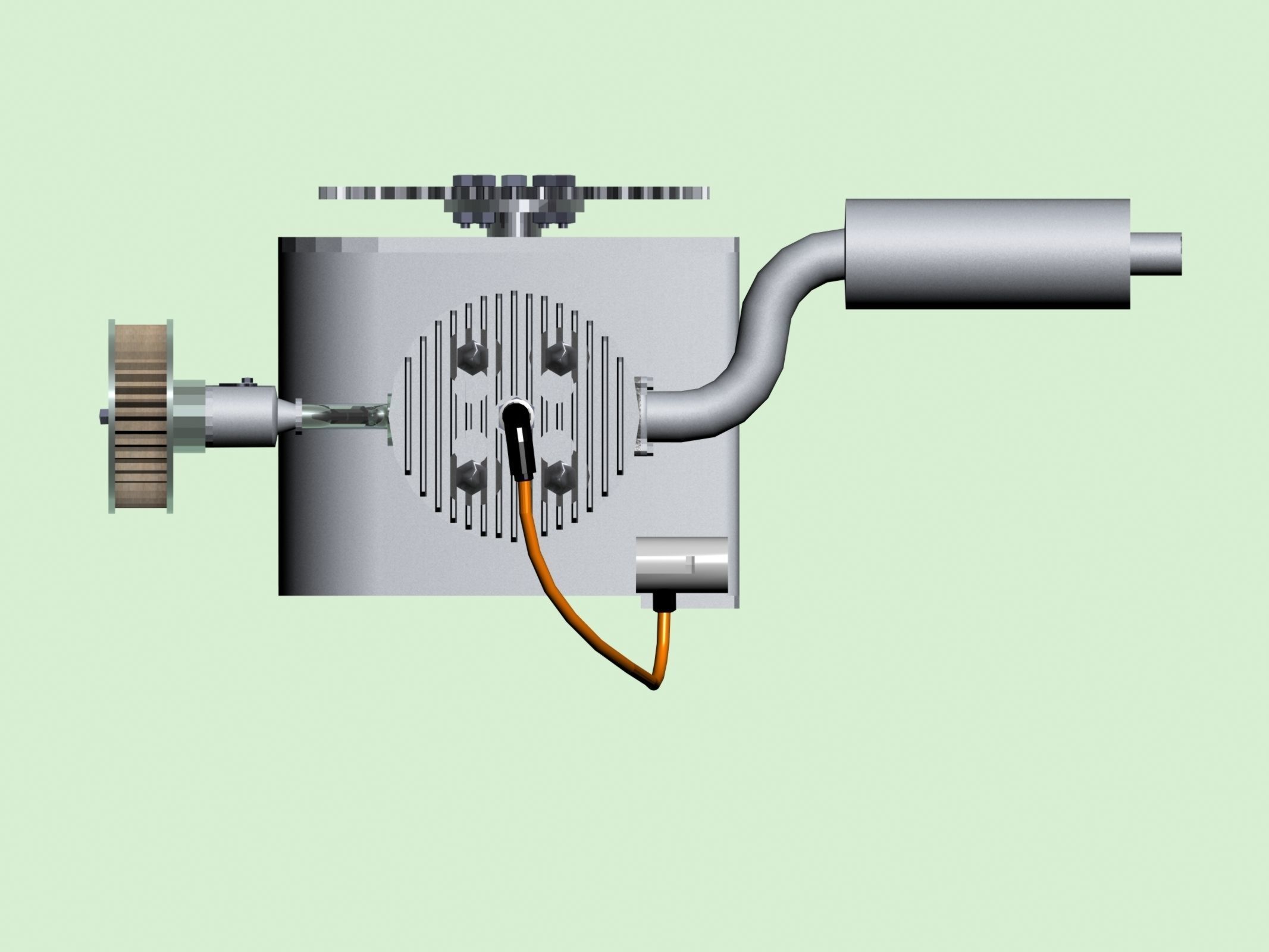 bicycle engine 3D model_3
