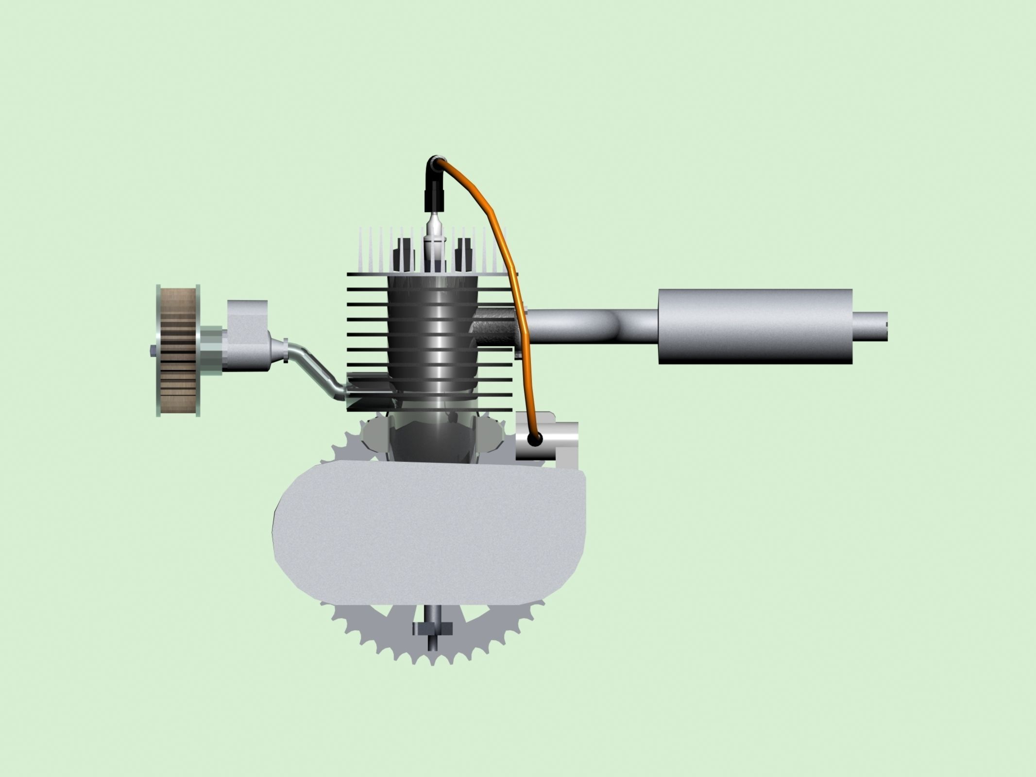 bicycle engine 3D model_4