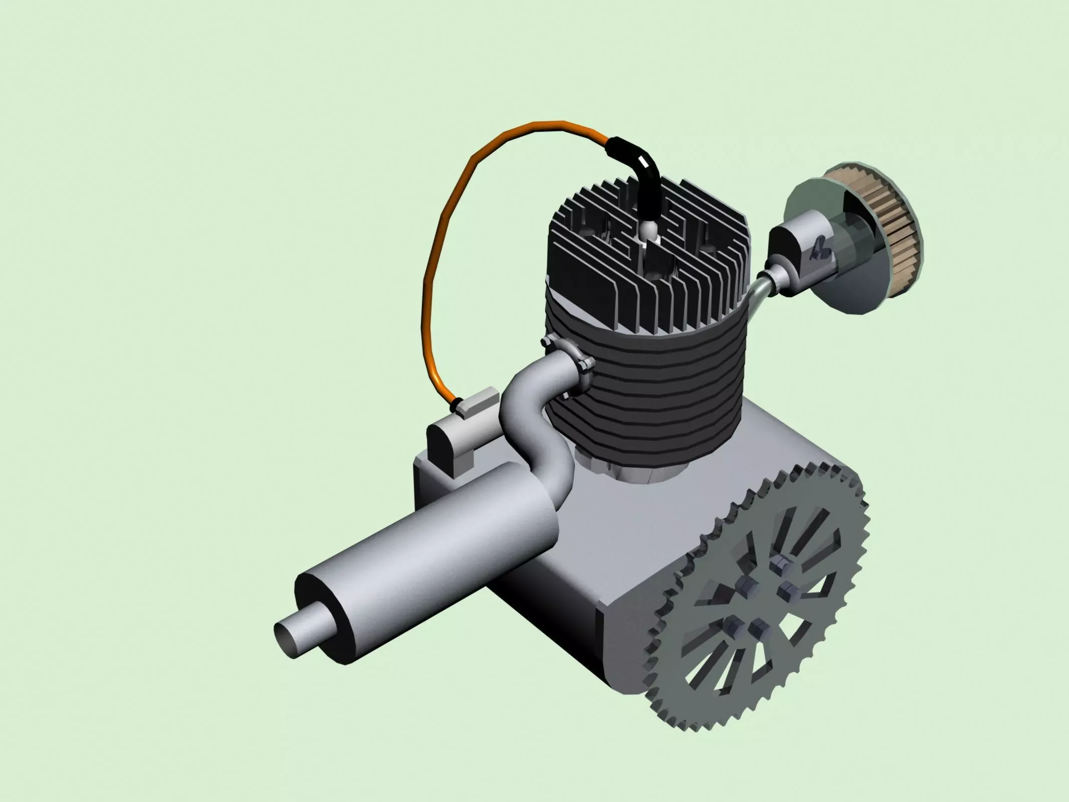 bicycle engine 3D model_0