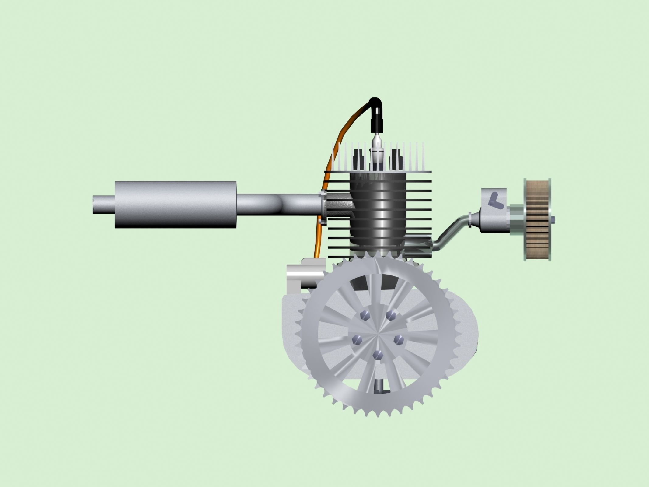 bicycle engine 3D model_1
