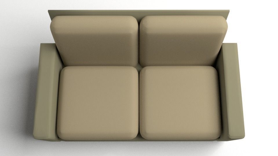 Sofa Two-Seater 1 3D model_2
