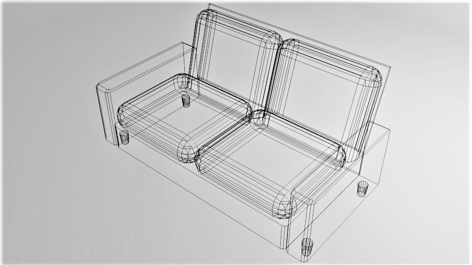 Sofa Two-Seater 1 3D model_5