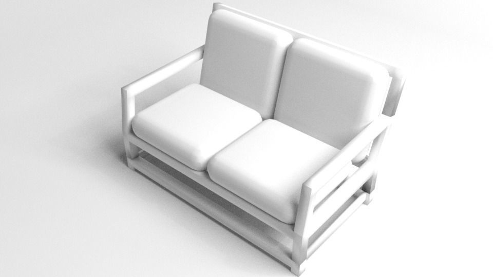 Sofa Two-Seater 2 3D model_4