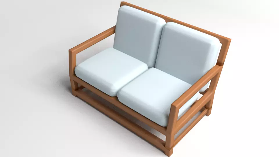 Sofa Two-Seater 2 3D model_0