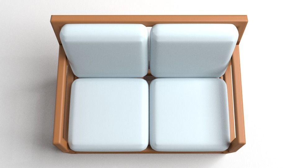 Sofa Two-Seater 2 3D model_2