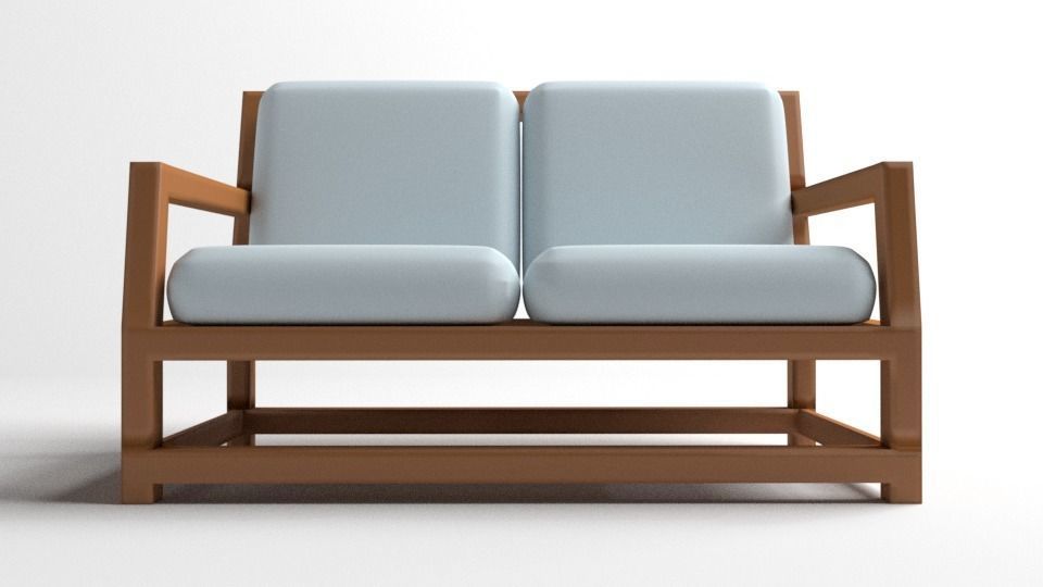Sofa Two-Seater 2 3D model_1