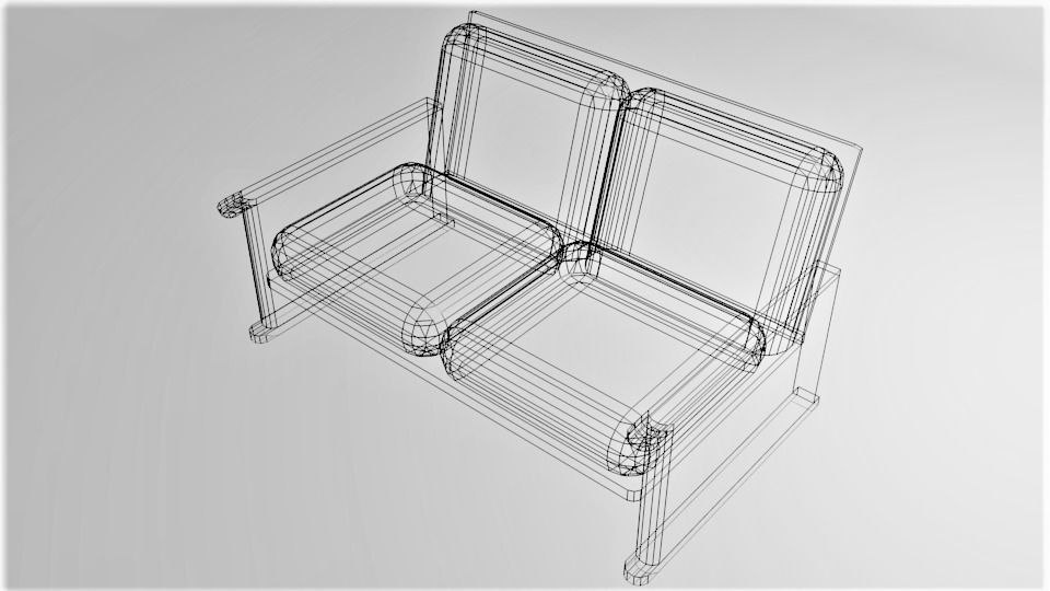 Sofa Two-Seater 4 3D model_5