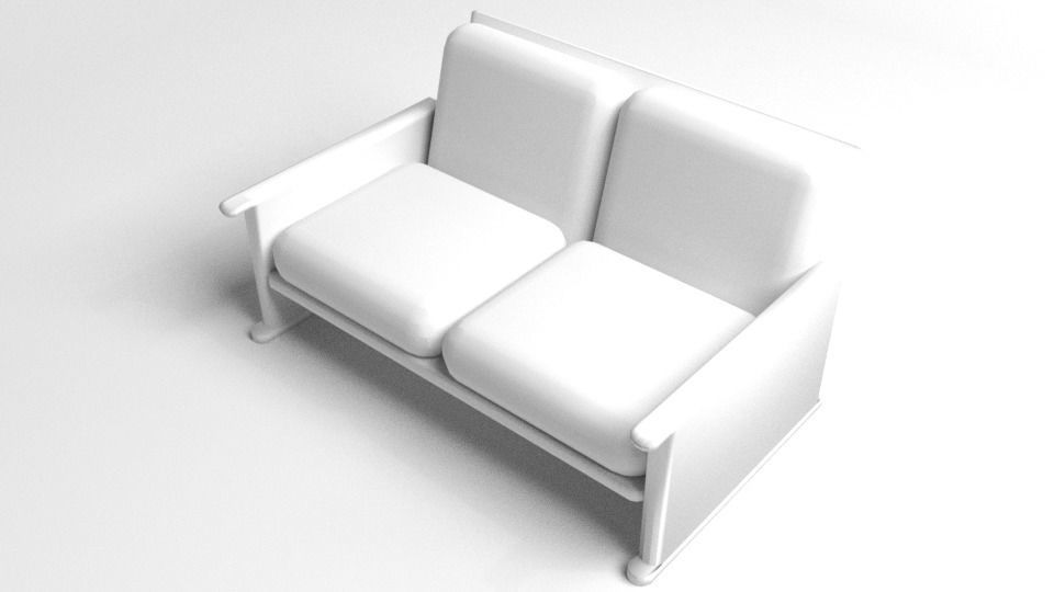 Sofa Two-Seater 4 3D model_4