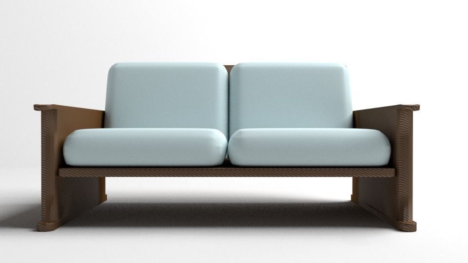 Sofa Two-Seater 4 3D model_1