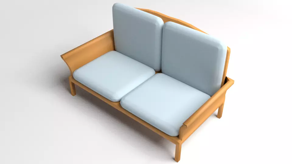 Sofa Two-Seater 5 3D model_0