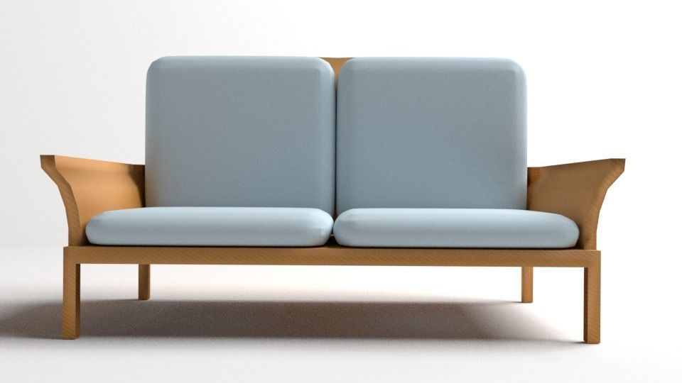Sofa Two-Seater 5 3D model_1