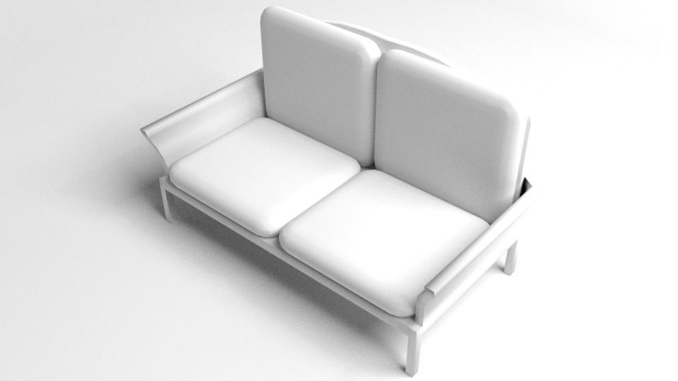 Sofa Two-Seater 5 3D model_4
