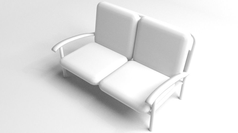Sofa Two-Seater 7 3D model_4