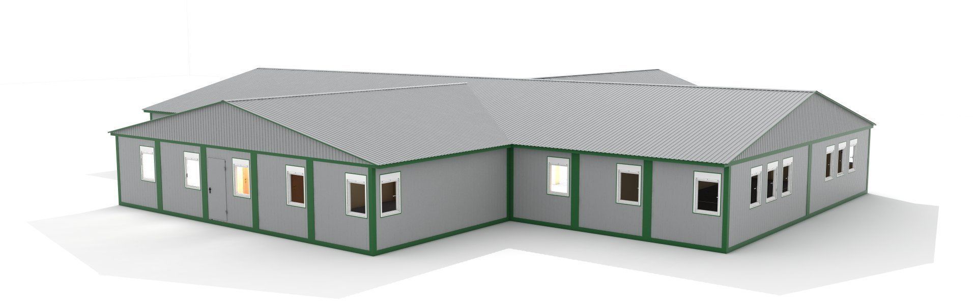 Kindergarten Modular Building 460m2 3D model_12