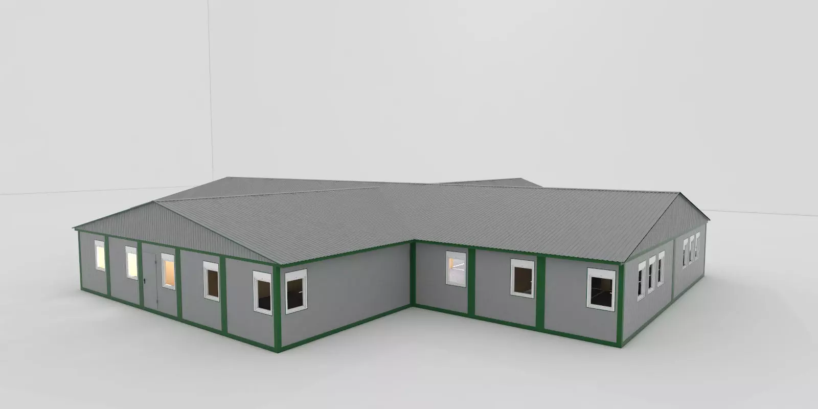 Kindergarten Modular Building 460m2 3D model_0