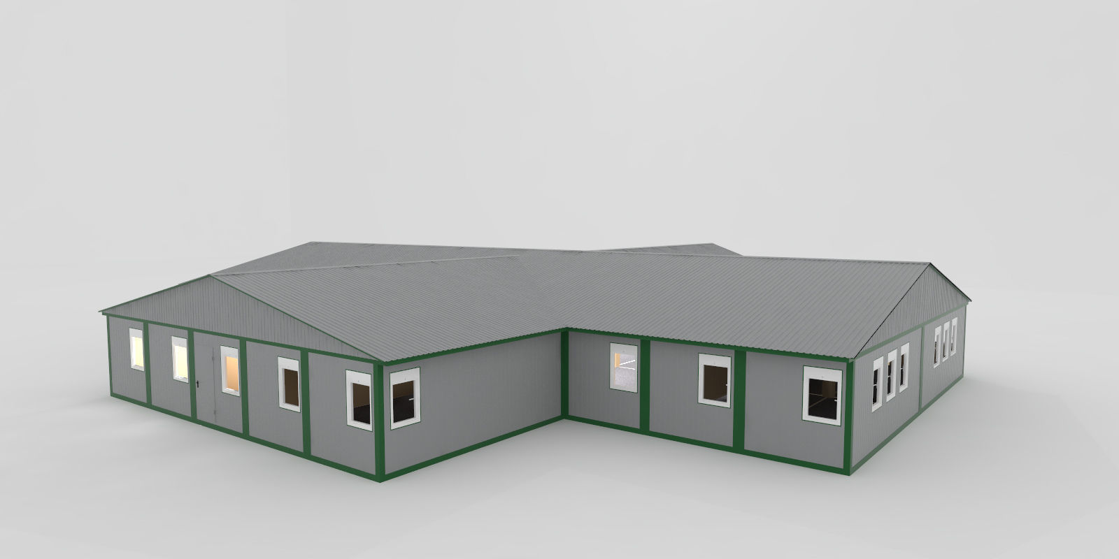 Kindergarten Modular Building 460m2 3D model_11