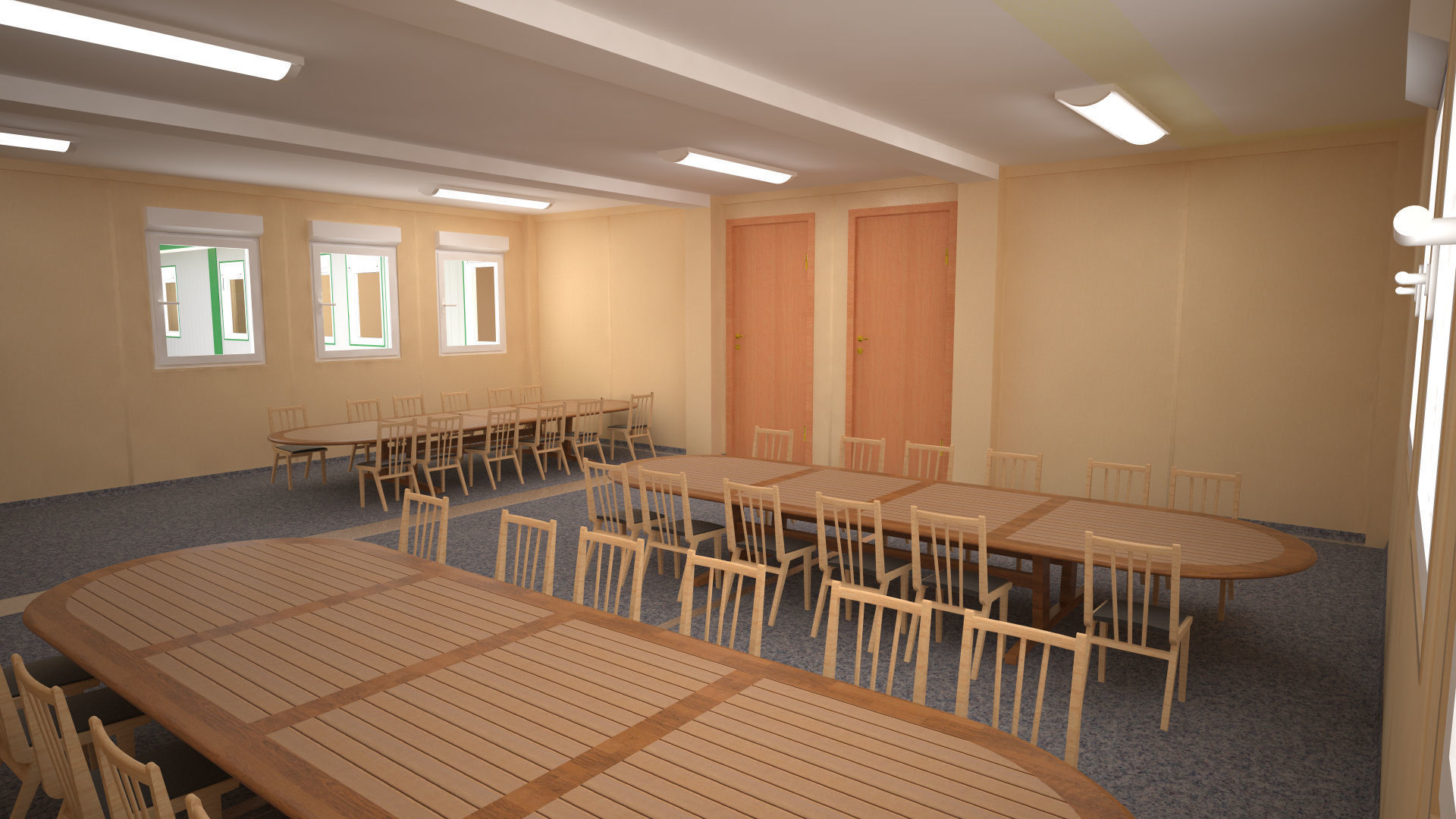 Kindergarten Modular Building 460m2 3D model_2