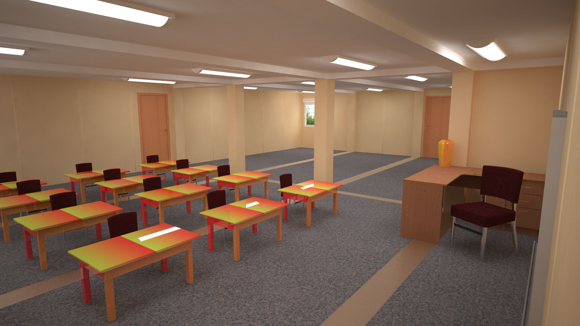 Kindergarten Modular Building 460m2 3D model_3