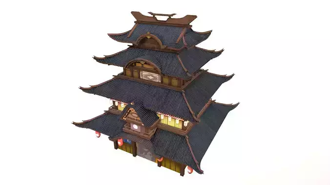 Korean Temple 3D model