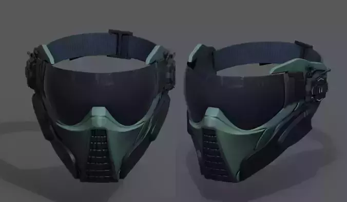 Scifi mask fantasy futuristic technology space millitary combat  Low-poly 3D model