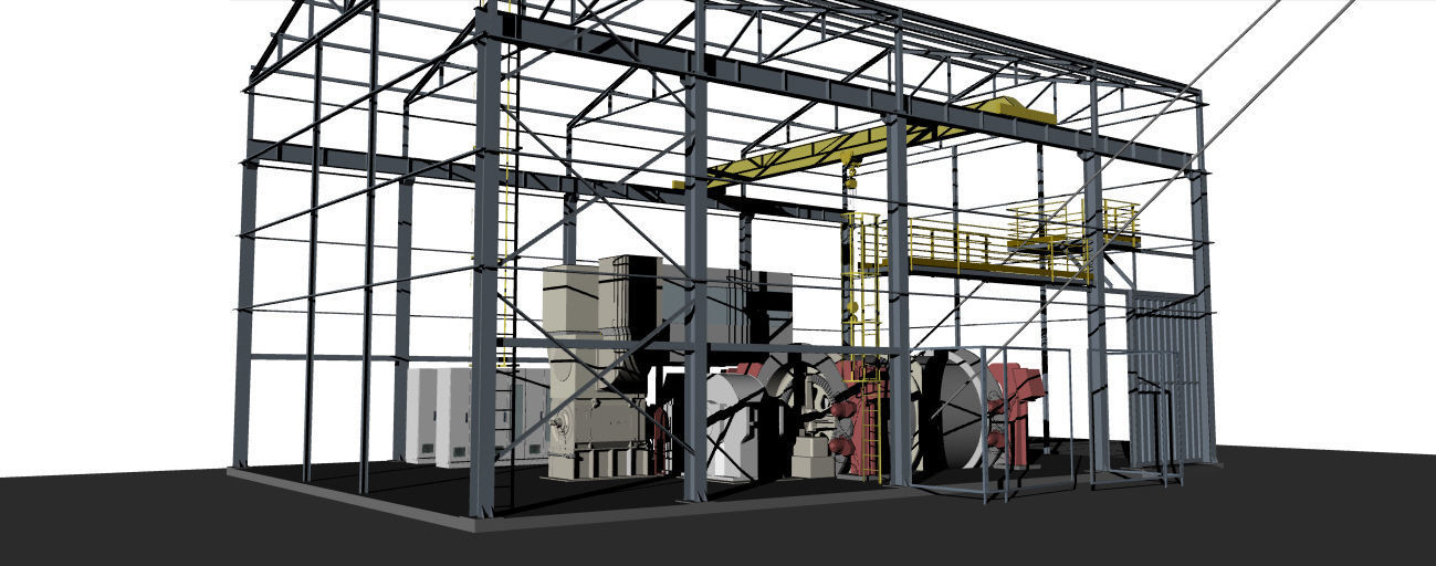 Complete underground mine installation 3D model_10