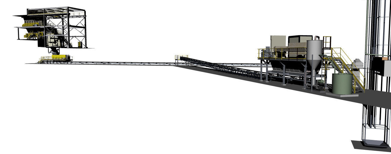 Complete underground mine installation 3D model_8