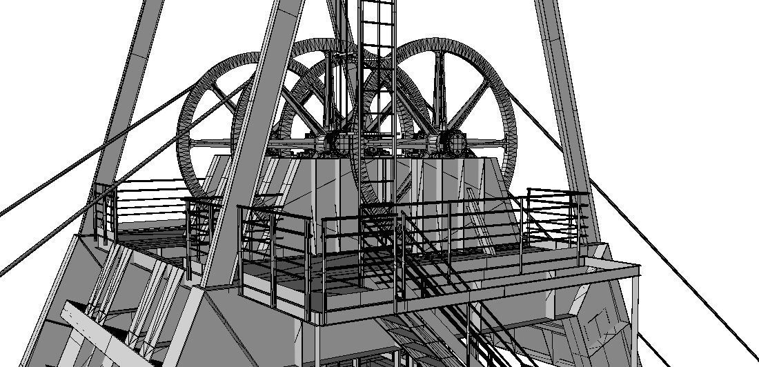 Complete underground mine installation 3D model_16