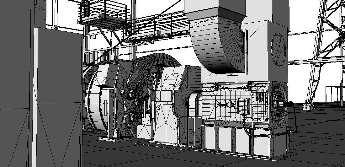 Complete underground mine installation 3D model_17