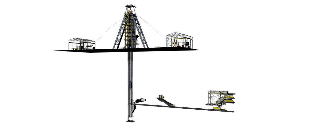 Complete underground mine installation 3D model_12