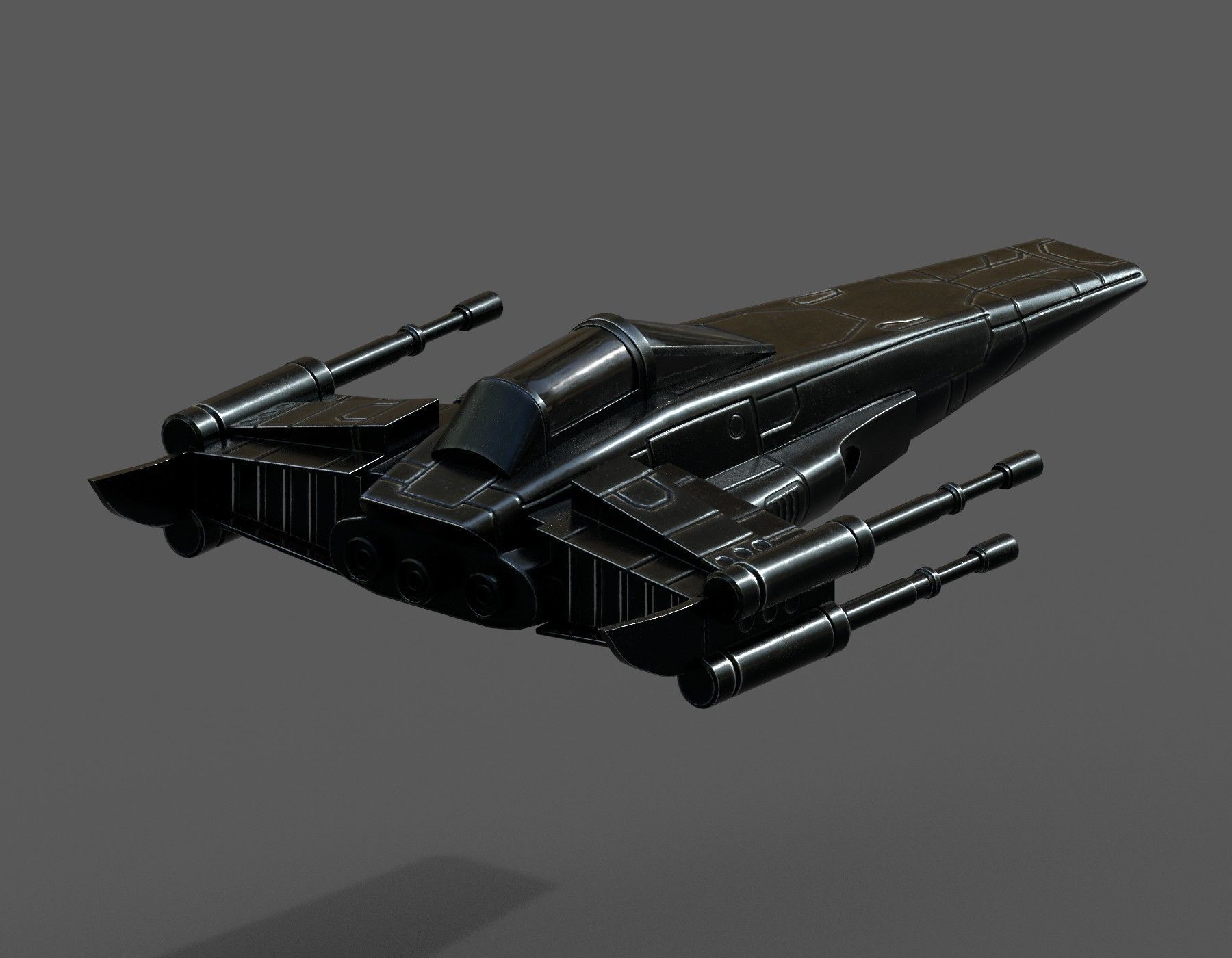 Spaceship starship scifi space futuristic cyborg Generic  Low-poly 3D model_3