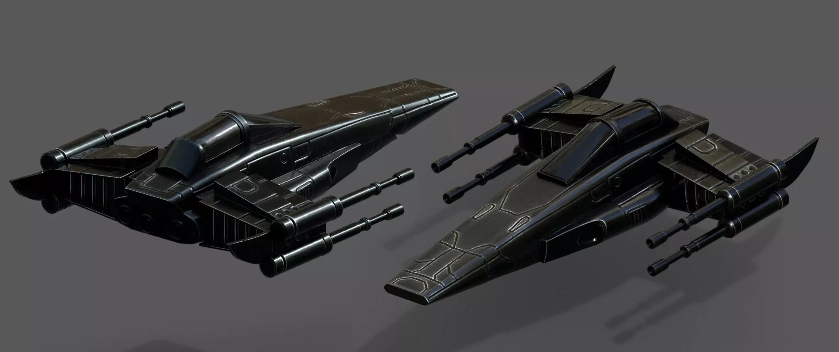 Spaceship starship scifi space futuristic cyborg Generic  Low-poly 3D model_0