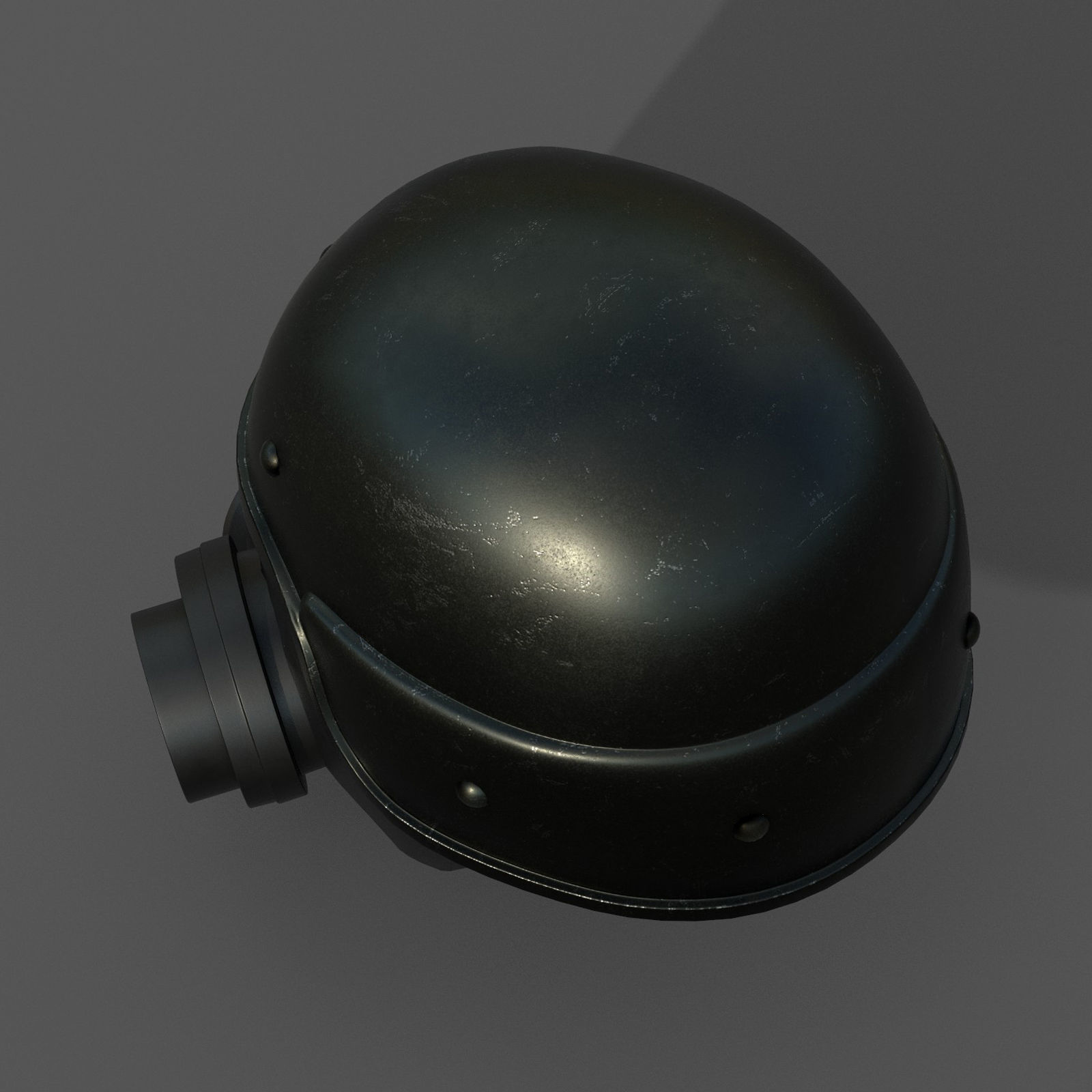 Helmet scifi military futuristic gas mask protection cyborg Low-poly 3D model_8