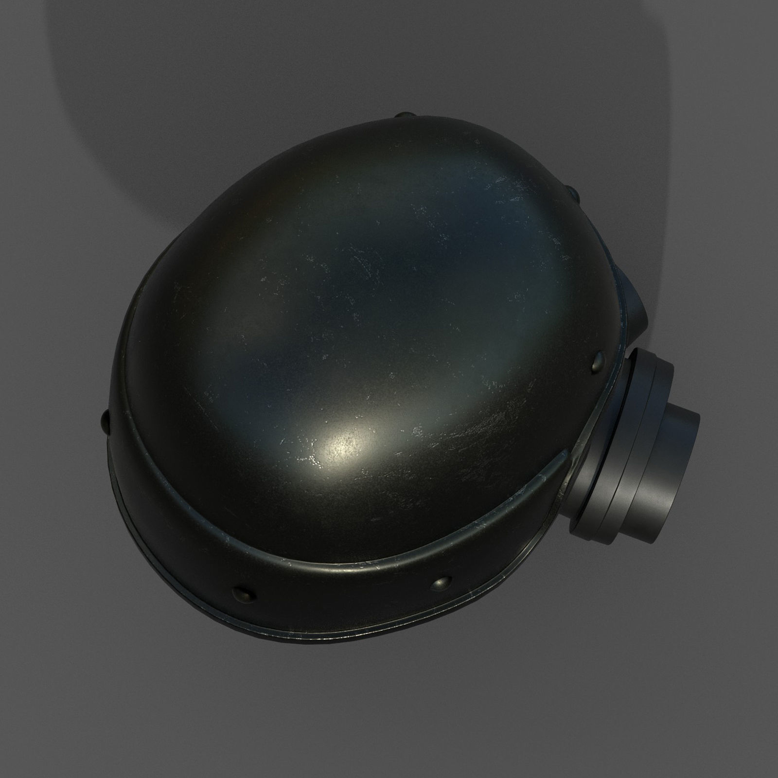 Helmet scifi military futuristic gas mask protection cyborg Low-poly 3D model_6