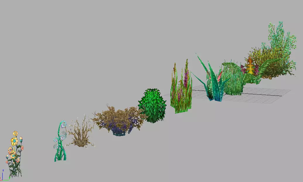 Game Model Arena - Grass 01 3D model_0