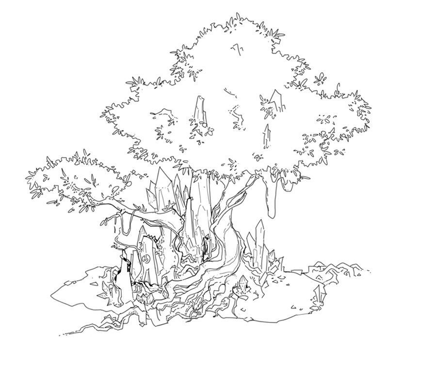 Game Model Arena - grass flowers trees 01 01 3D model_2