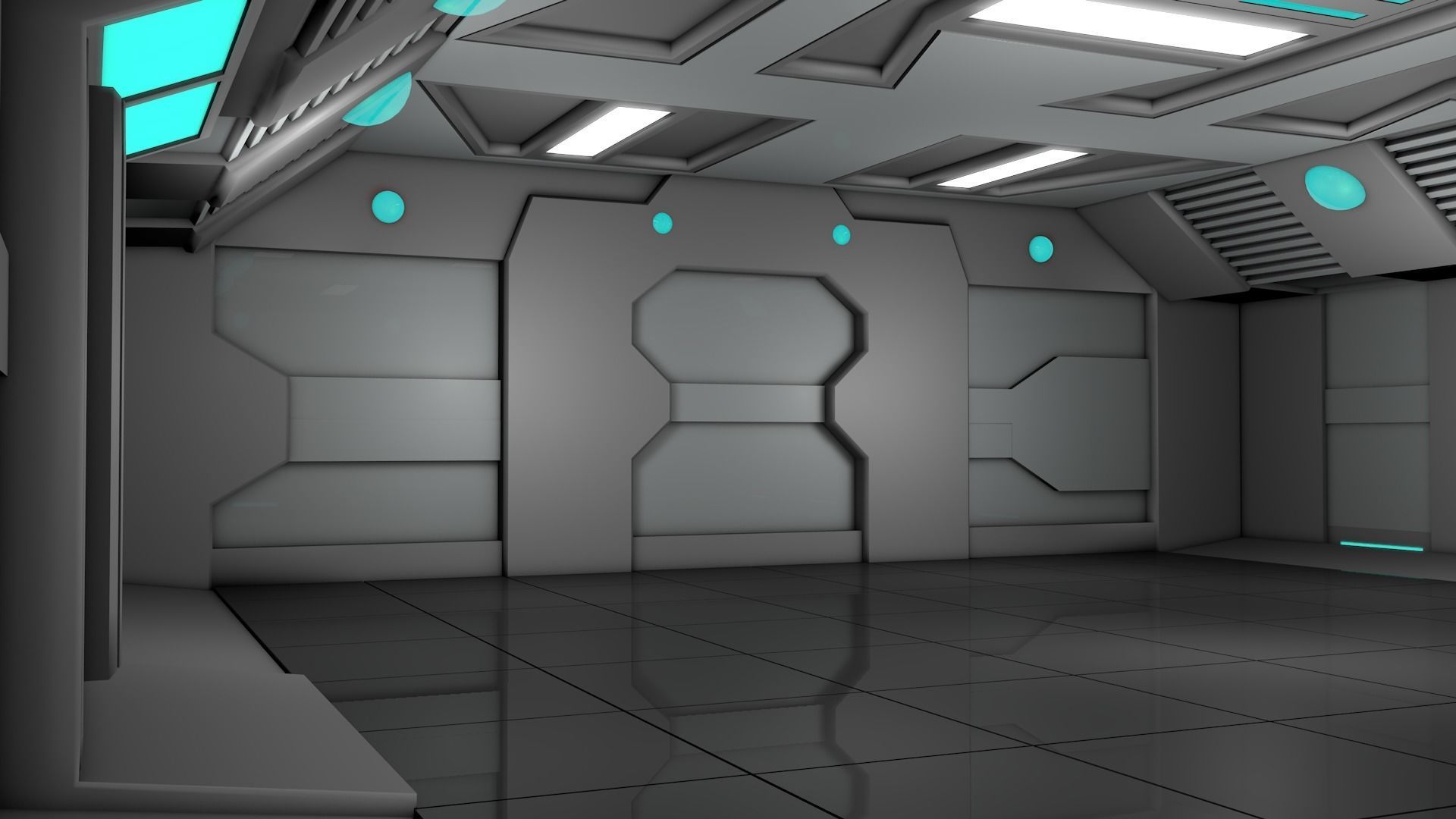 Sci Fi Room 3D model_6