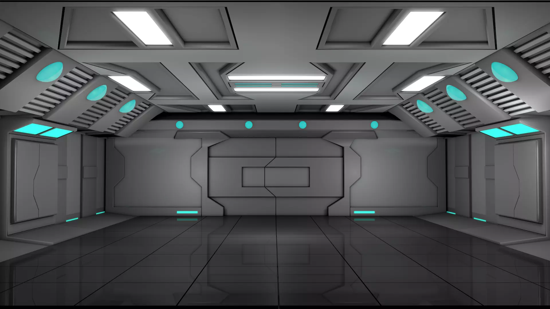 Sci Fi Room 3D model_0