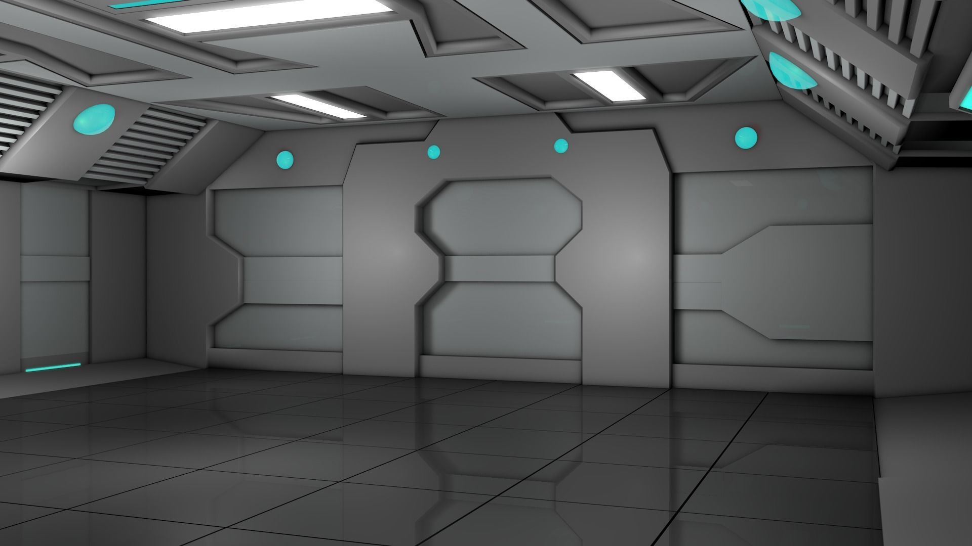 Sci Fi Room 3D model_7