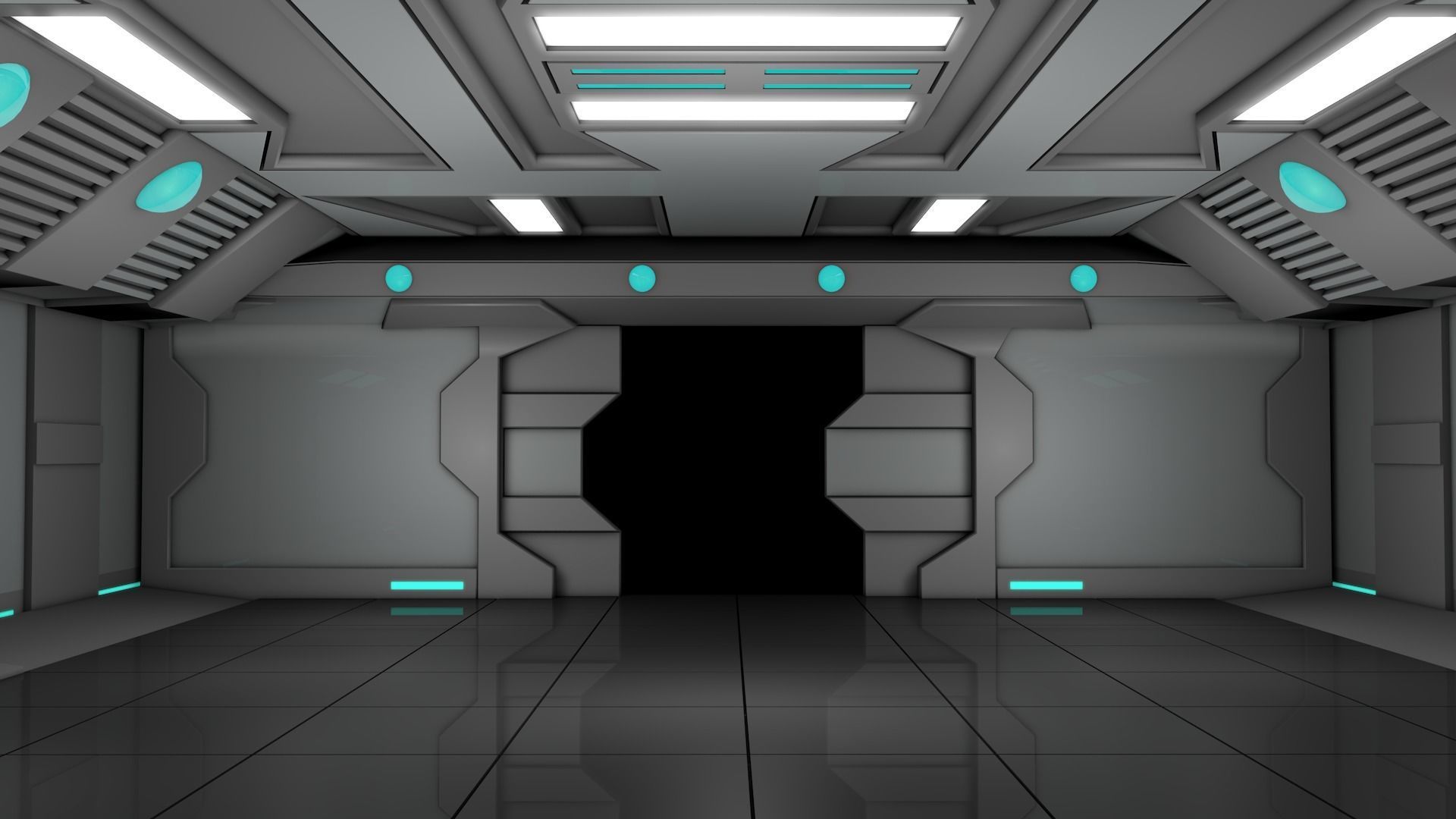 Sci Fi Room 3D model_4