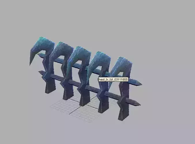 Game Model Arena - inferno Area iron fence 01 01