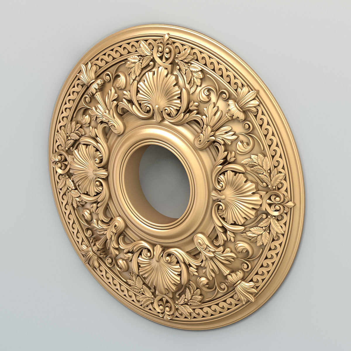 Round rosette 024 3D model_2