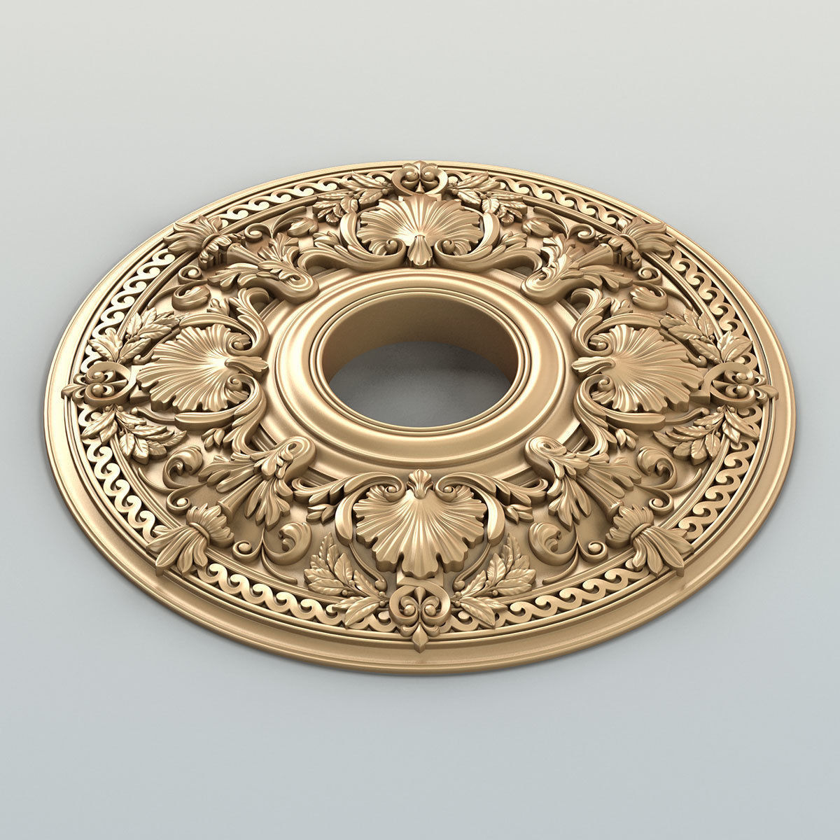 Round rosette 024 3D model_3