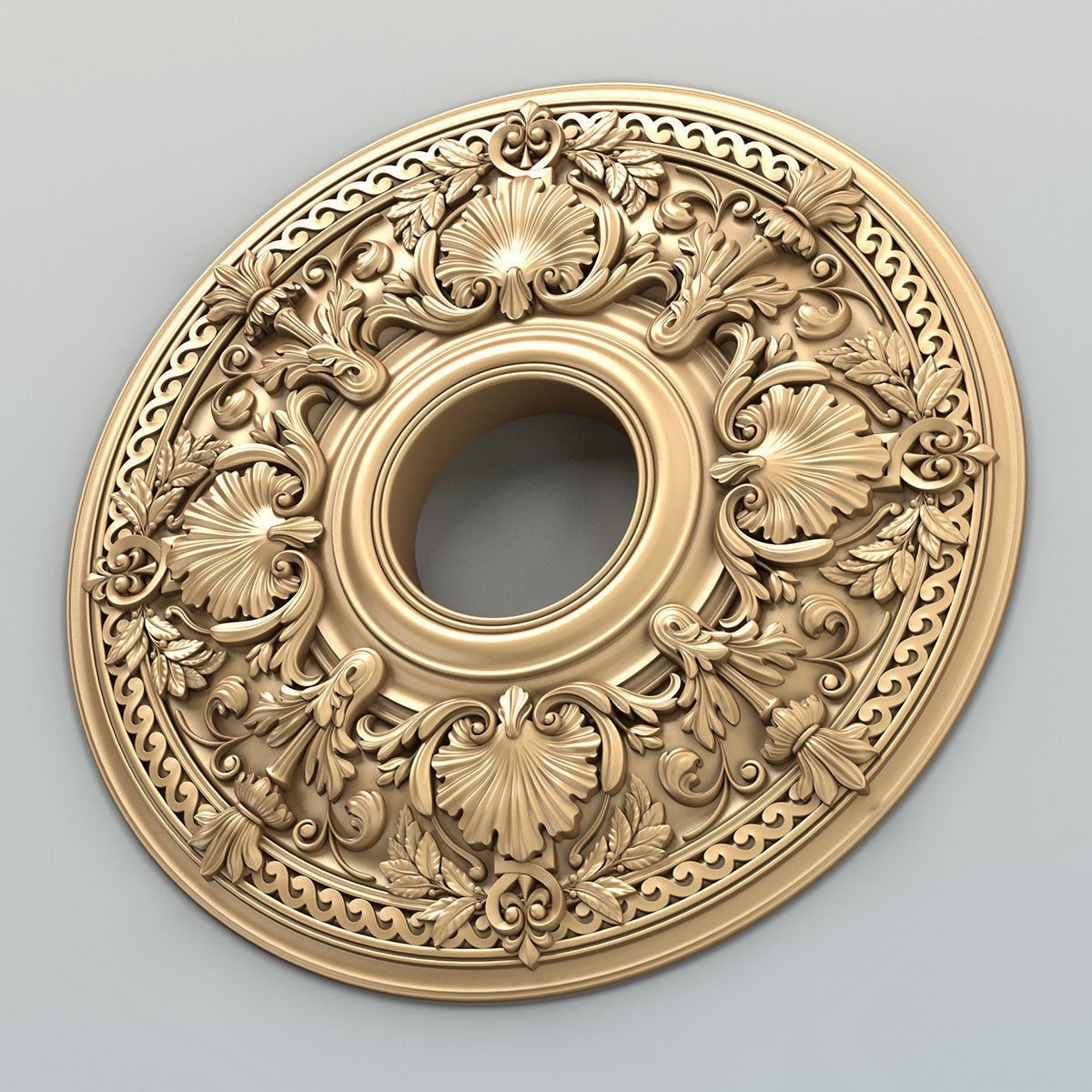 Round rosette 024 3D model_4