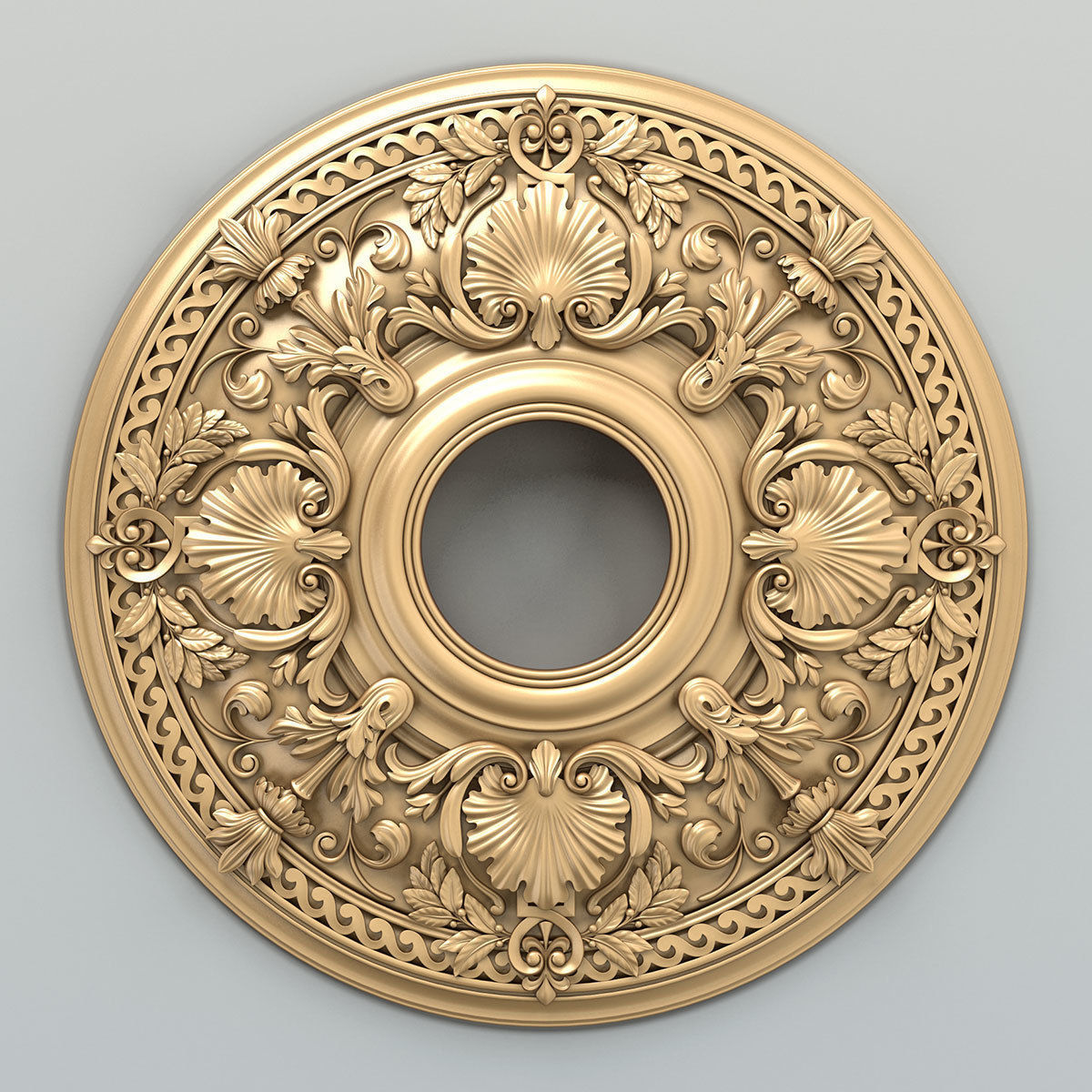 Round rosette 024 3D model_1