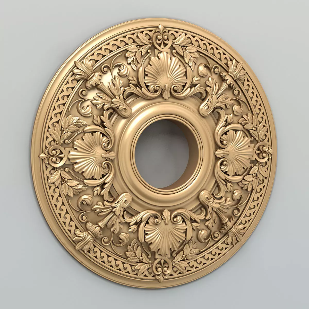 Round rosette 024 3D model_0