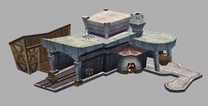 Game Model Arena - iron ore field 01 3D model_0