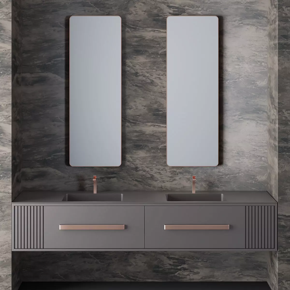 Bathroom Furniture Set 3D model
