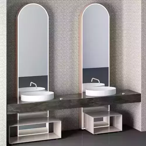 Modern Bathroom Furniture Set 3D model